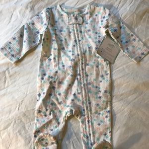 aden + anais baby long-sleeve footie onesie, 3-6m